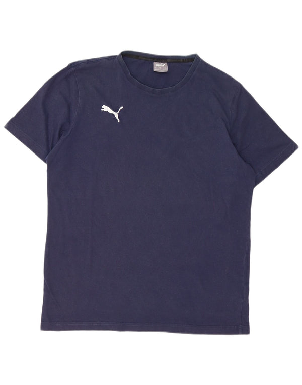Ανδρικό T-Shirt Puma Top Large Navy Blue από βαμβάκι
