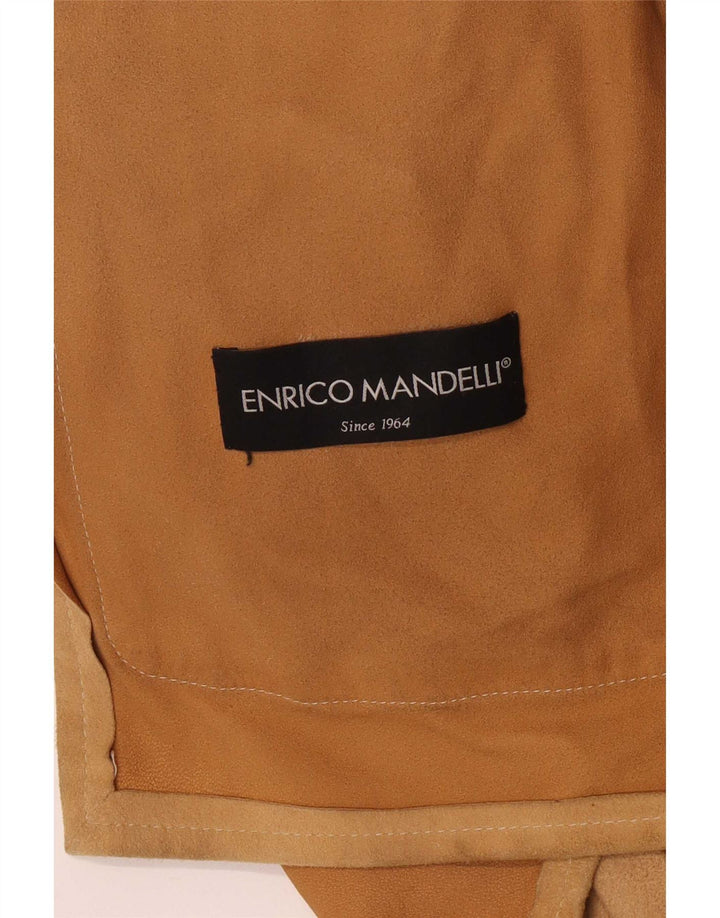 Enrico Mandelli Γυναικείο Δερμάτινο Μπουφάν UK 18 XL Brown Classic