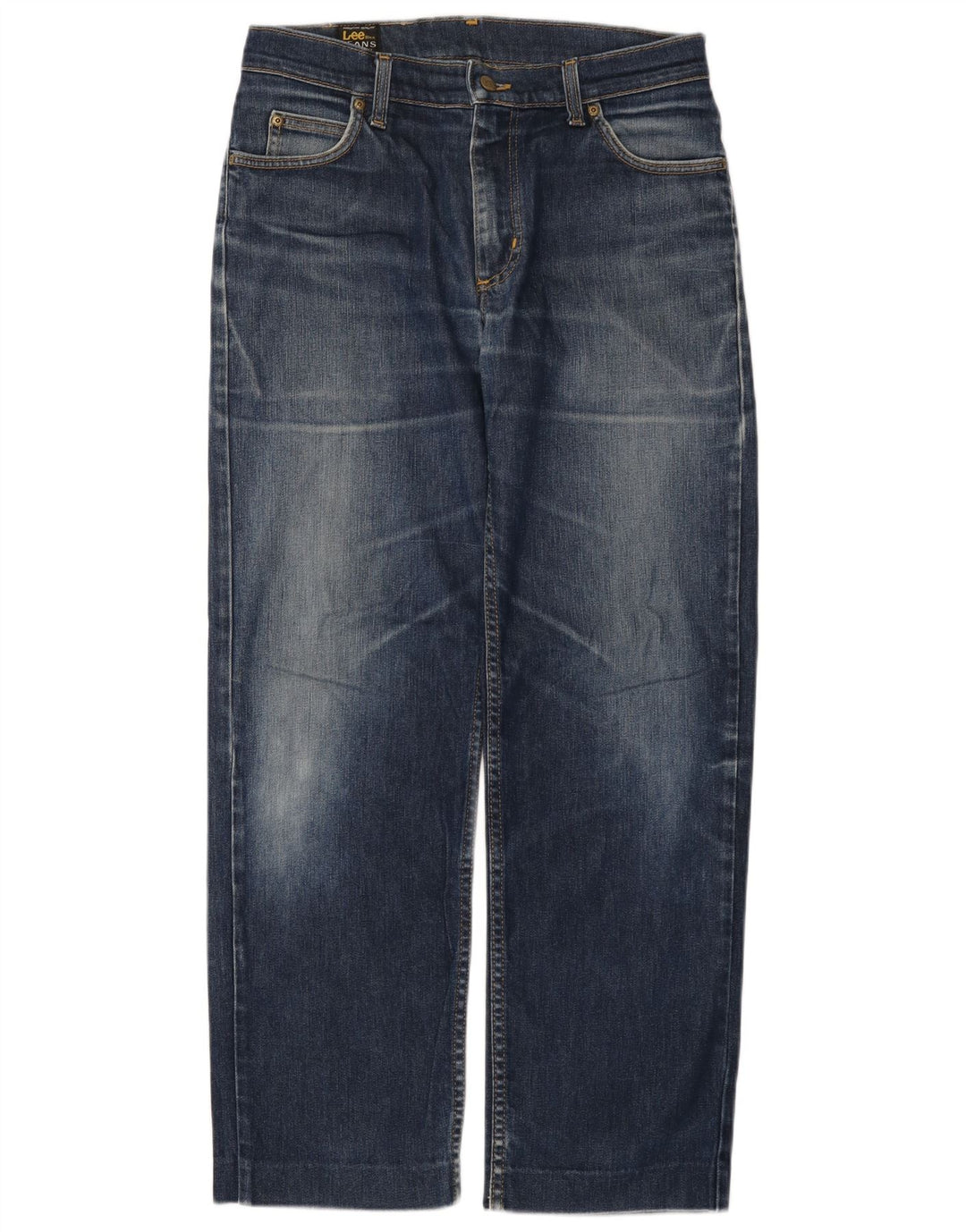Lee Mens Brooklyn Straight Jeans W32 L30 Blue Cotton