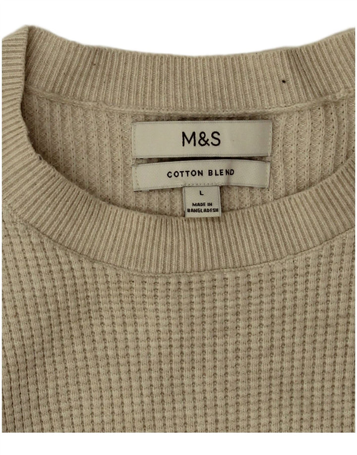 Marks & Spencer Ανδρικό πουλόβερ με λαιμόκοψη μεγάλου πολυεστέρα