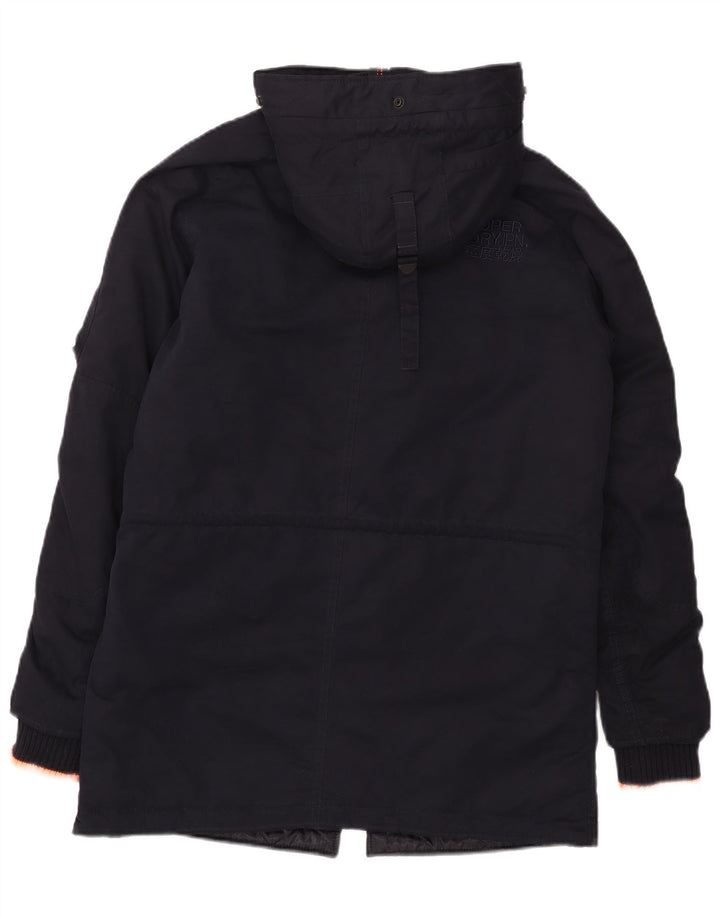 Ανδρικό μπουφάν Parka με κουκούλα Superdry UK 38 Medium Navy Blue Polyester