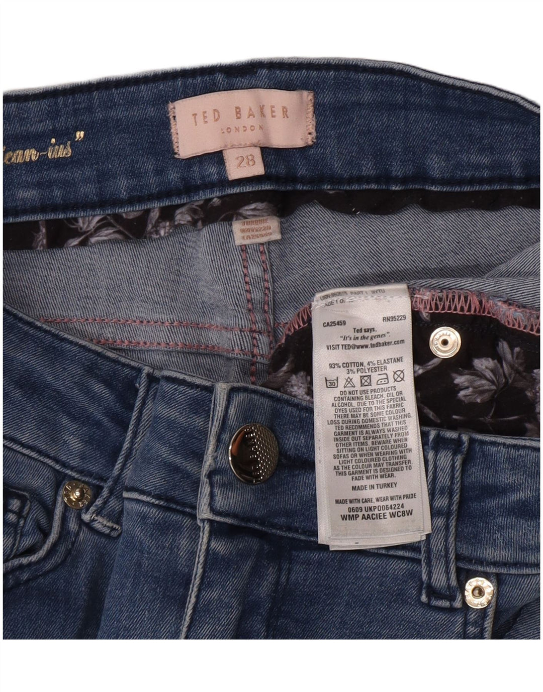 Ted Baker Γυναικείο Skinny Jeans W28 L27 Μπλε βαμβακερό