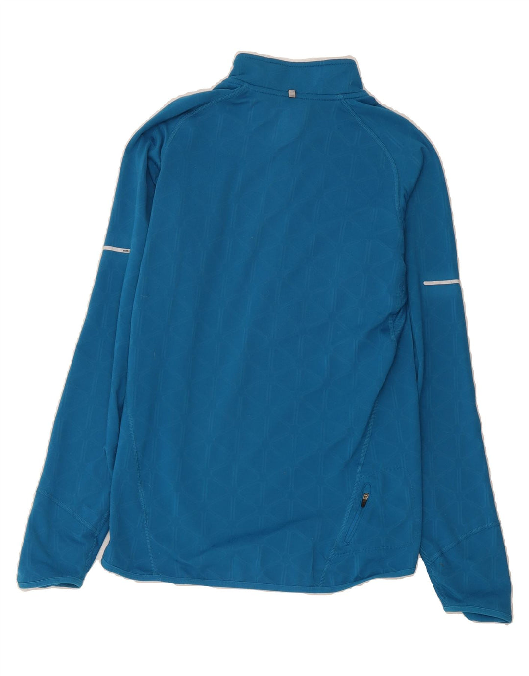 NIKE Womens Dri Fit Pullover Tracksuit Top UK 10 Small Blue Geometric Vintage Nike and Second-Hand Nike from Messina Hembry 