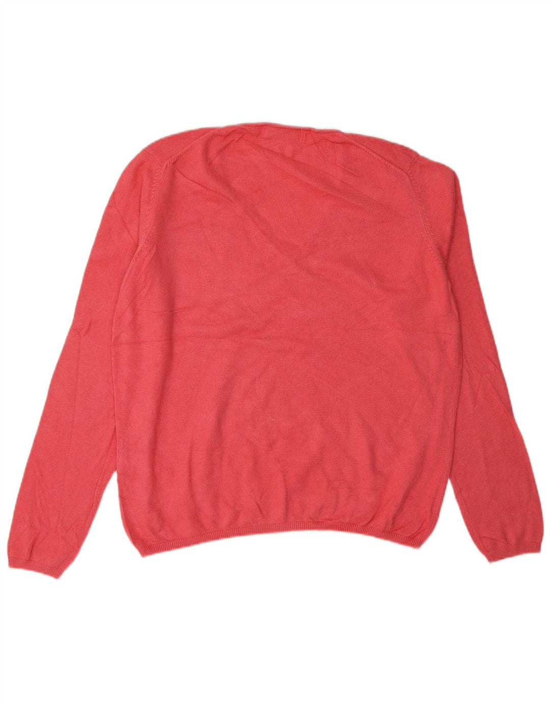 MARKS & SPENCER Γυναικείο πουλόβερ με λαιμόκοψη με V λαιμόκοψη UK 16 μεγάλο ροζ βισκόζη