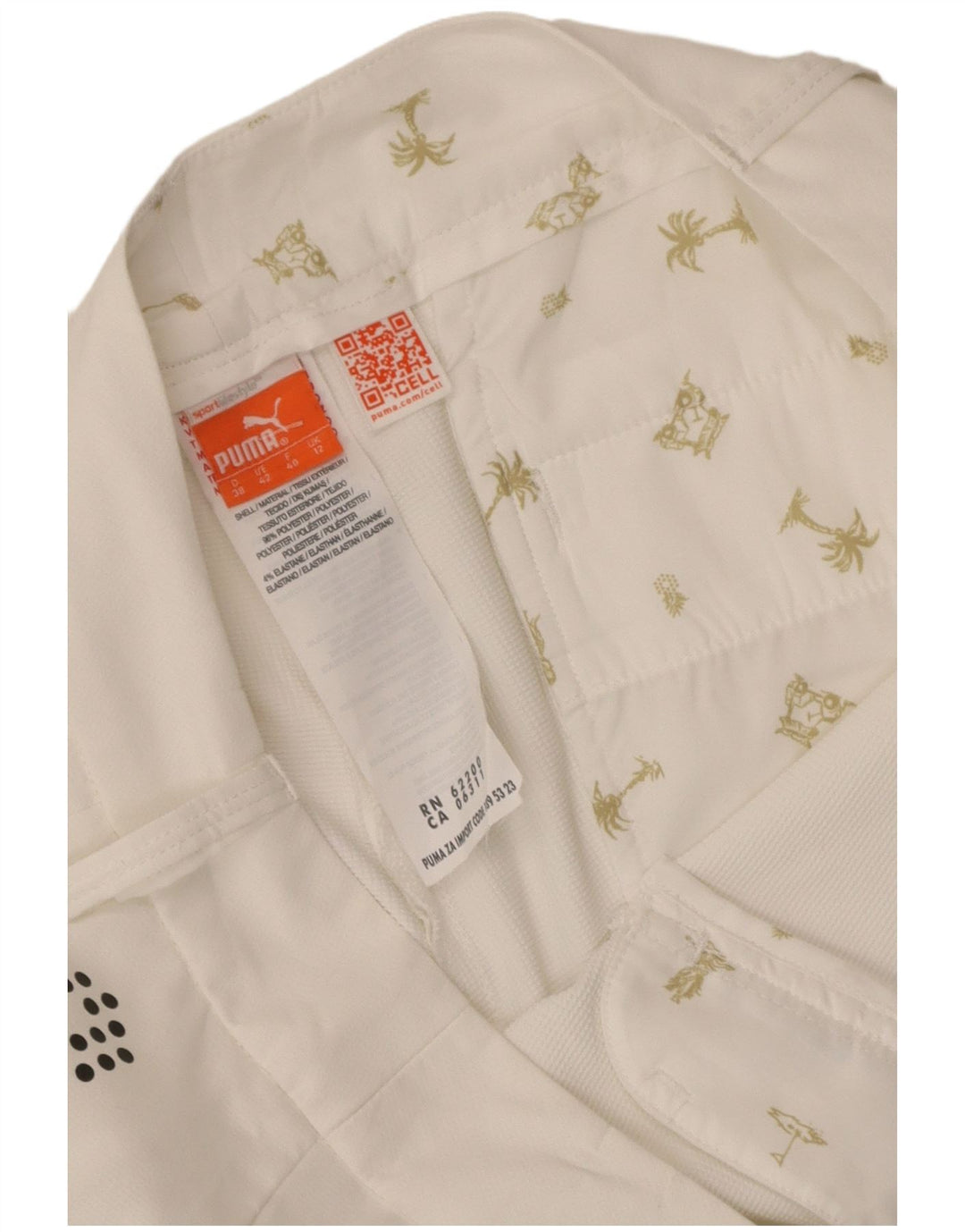 Puma Γυναικείο σορτς Chino UK 12 Medium W34 Λευκός Πολυεστέρας