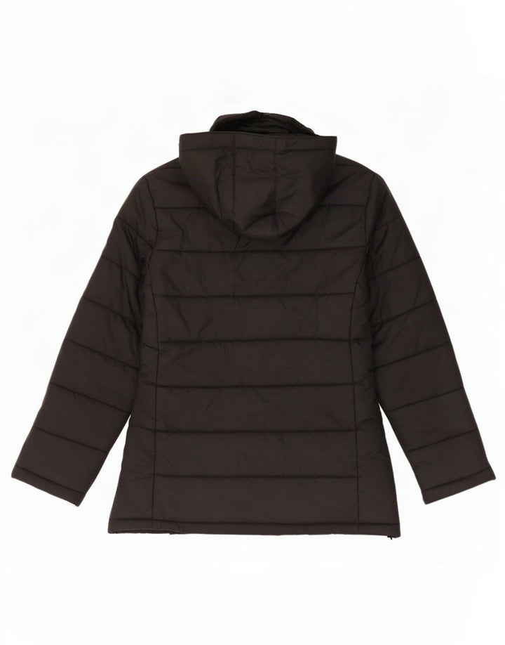 Zara Γυναικείο μπουφάν με κουκούλα UK 14 Medium Black Nylon