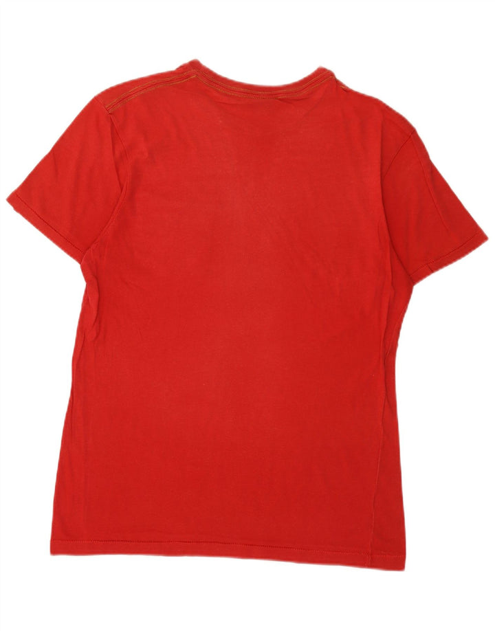 Γυναικείο γραφικό T-Shirt Levi's Top UK 14 Μεσαίο κόκκινο βαμβακερό