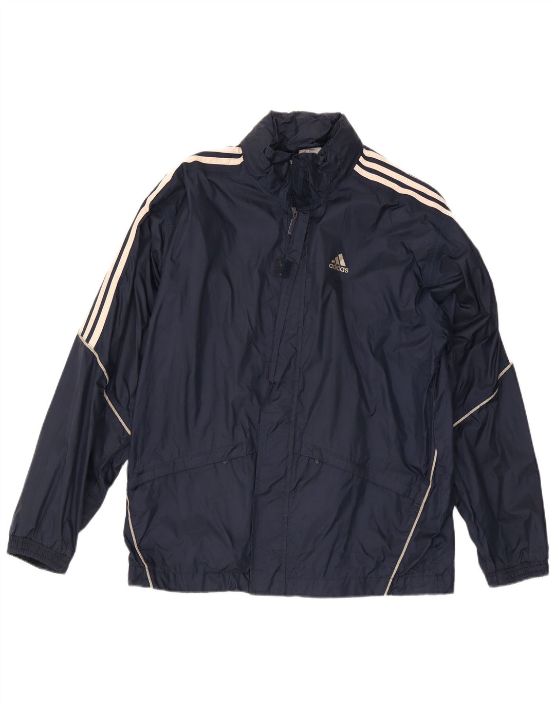 Adidas Ανδρικό μπουφάν βροχής με κουκούλα UK 36 Small Navy Blue Polyamide