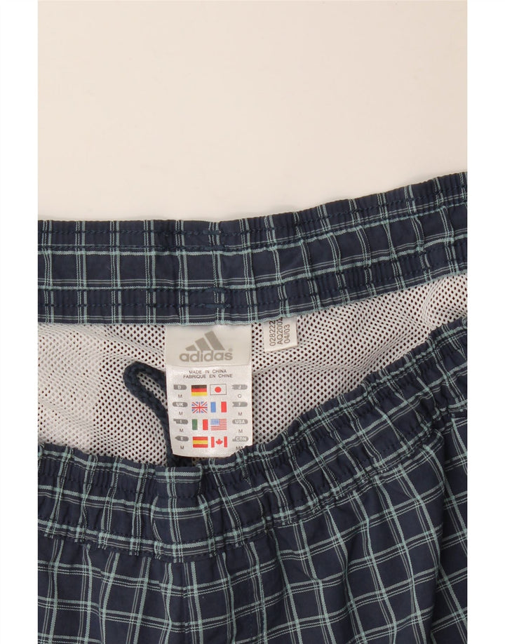 Ανδρικό σορτς κολύμβησης Adidas, μεσαίο μπλε Navy Check Polyamide