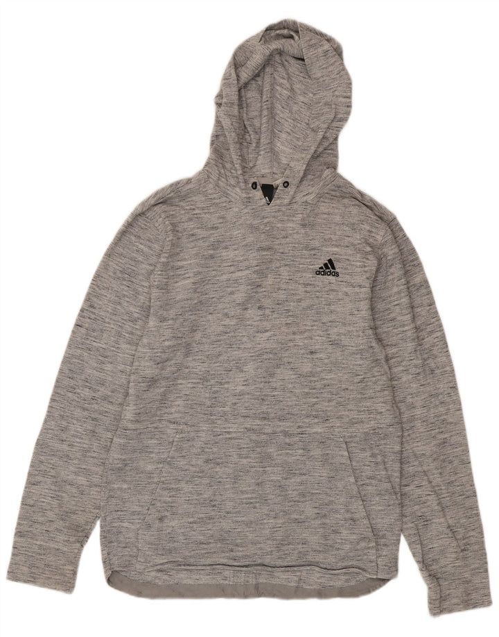 Adidas Ανδρική κουκούλα με μακρυμάνικο μπλουζάκι, μικρό γκρι φλύκταινα
