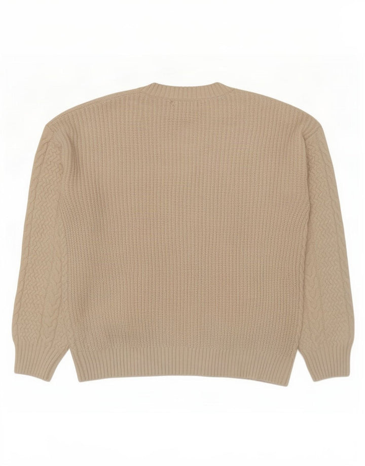 Marks & Spencer Γυναικείο πουλόβερ με V λαιμόκοψη UK 14 Medium Off White