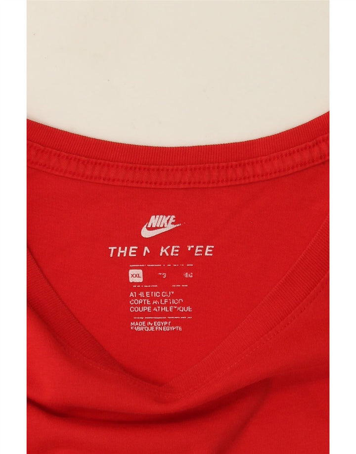 Ανδρικό γραφικό μπλουζάκι Nike 2XL κόκκινο