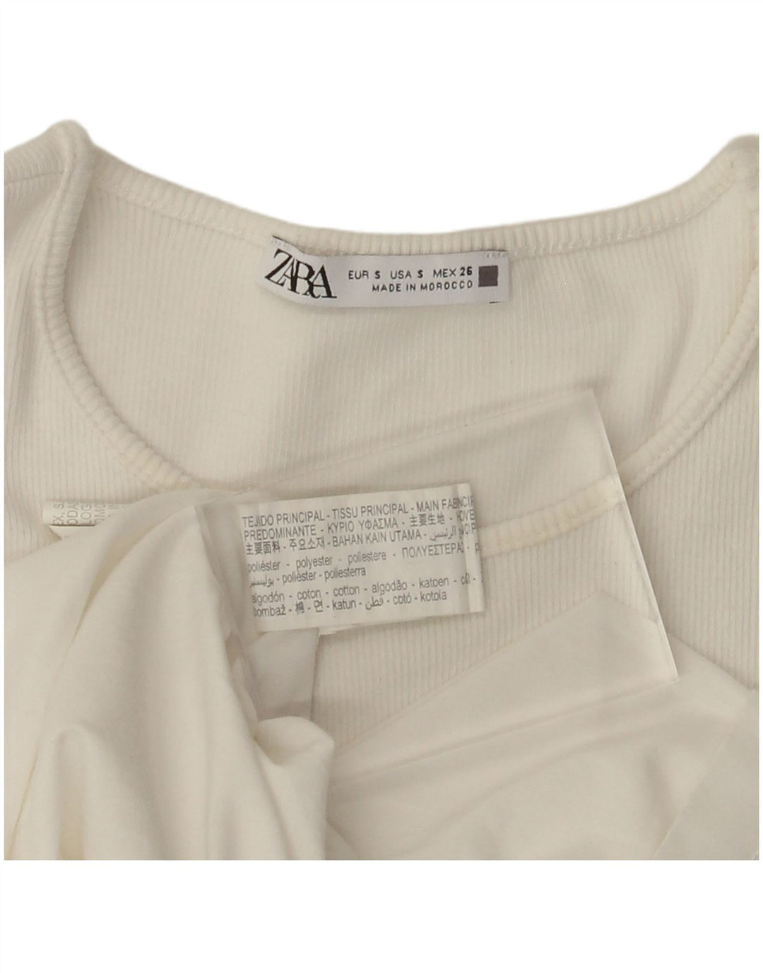 Zara Γυναικείο φόρεμα A-Line UK 8 Small Off White Polyester