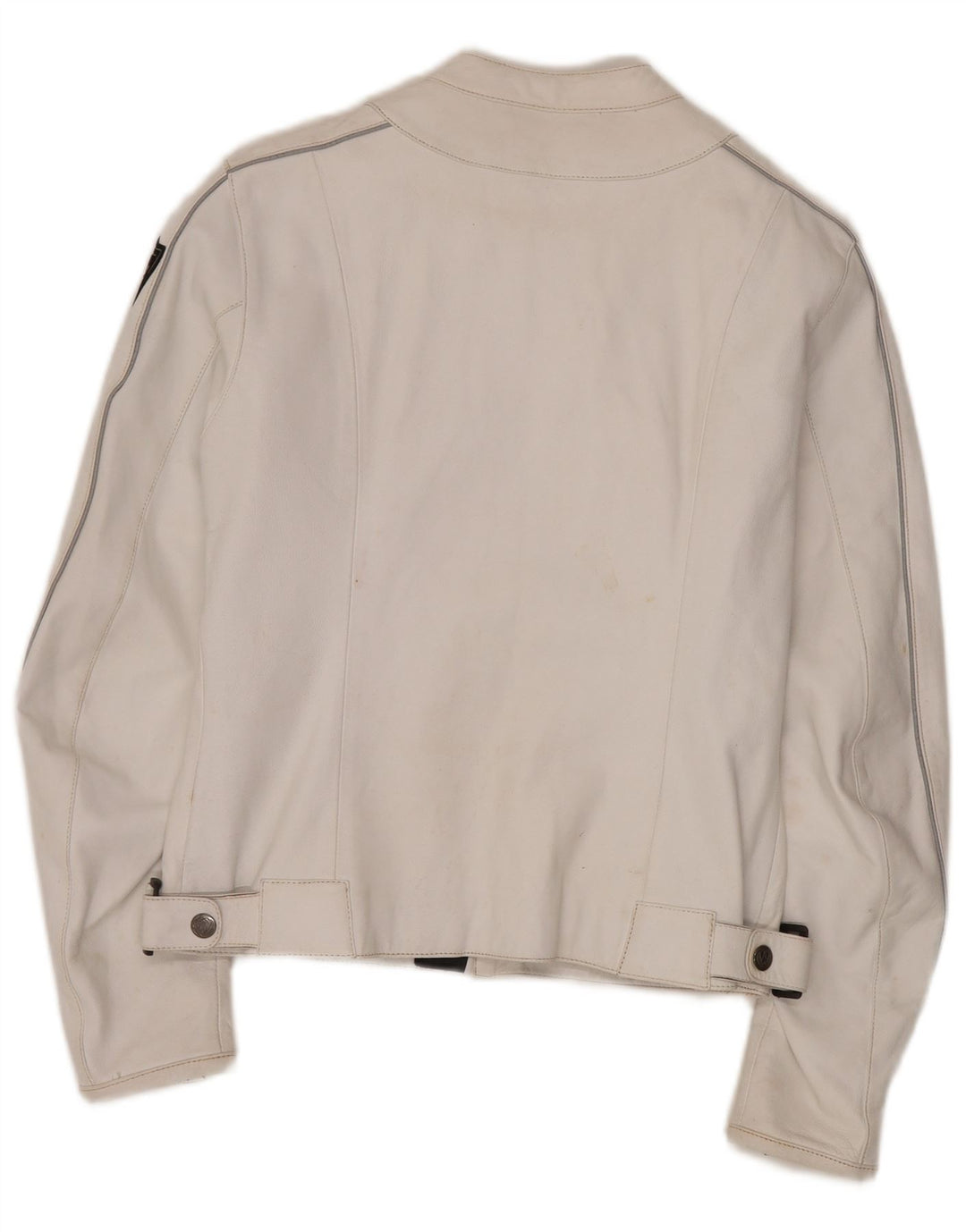 Arlen Ness Γυναικείο Biker Jacket UK 18 XL Off White Leather