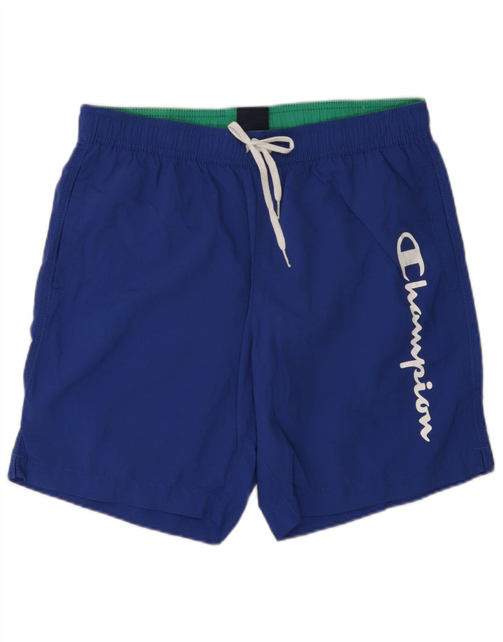 Champion Ανδρικά γραφικά σορτς κολύμβησης Small Blue Polyamide