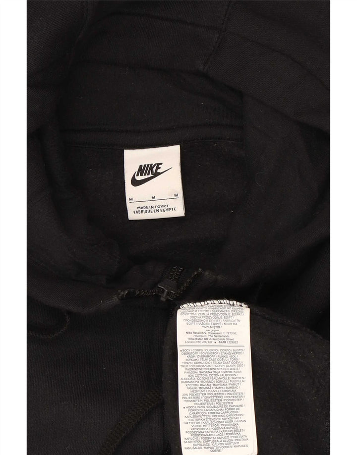 Ανδρικό πουλόβερ Nike με φερμουάρ, μεσαίο μαύρο βαμβακερό