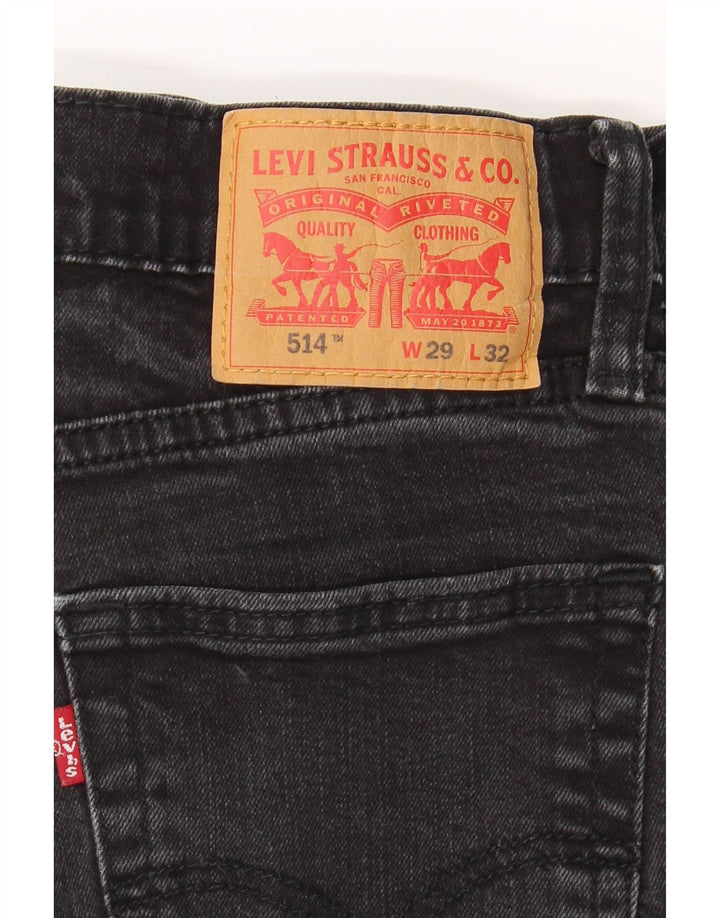 LEVI'S Mens 514 Straight Jeans W29 L27 Black Cotton Vintage Levi's and Second-Hand Levi's from Messina Hembry 