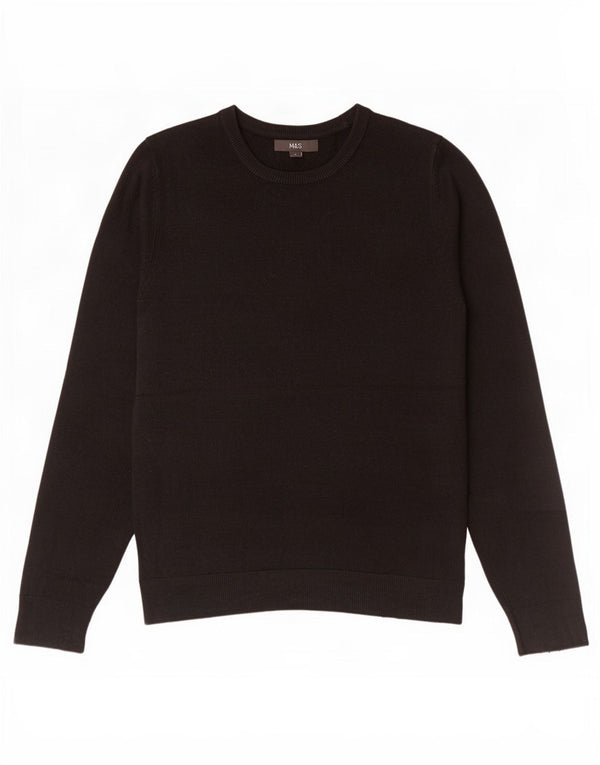 Ανδρικό πουλόβερ Marks & Spencer Boat Neck Jumper Μεσαίο Μαύρο Ακρυλικό