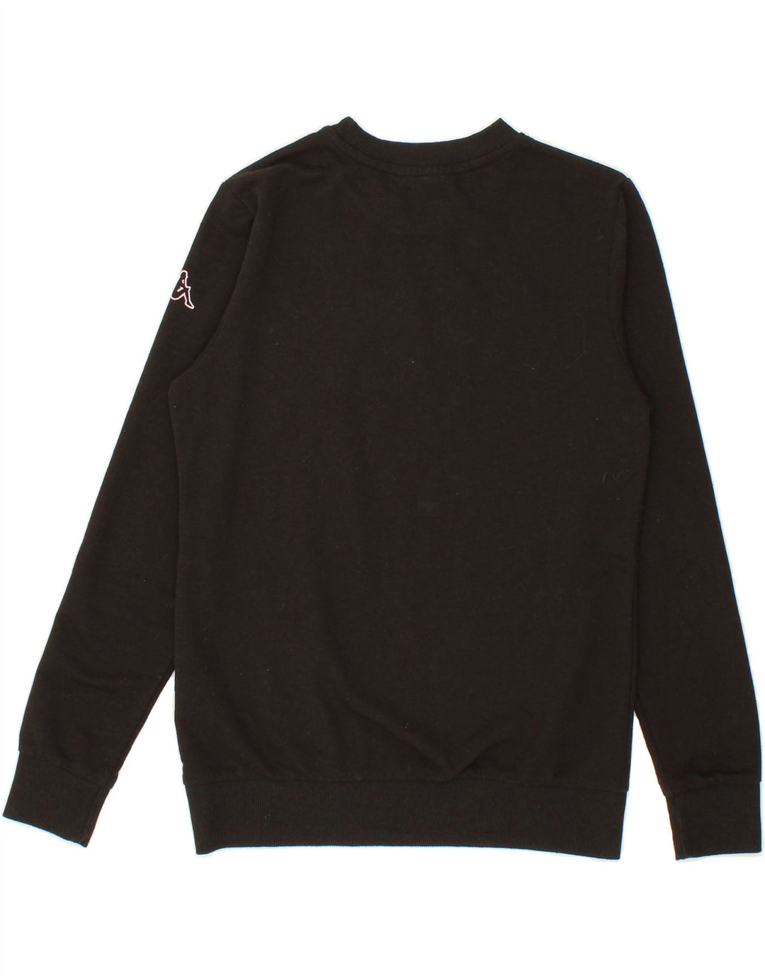 KAPPA Girls Graphic Sweatshirt Jumper 13-14 Years Small Black Polyester Vintage Kappa and Second-Hand Kappa from Messina Hembry 