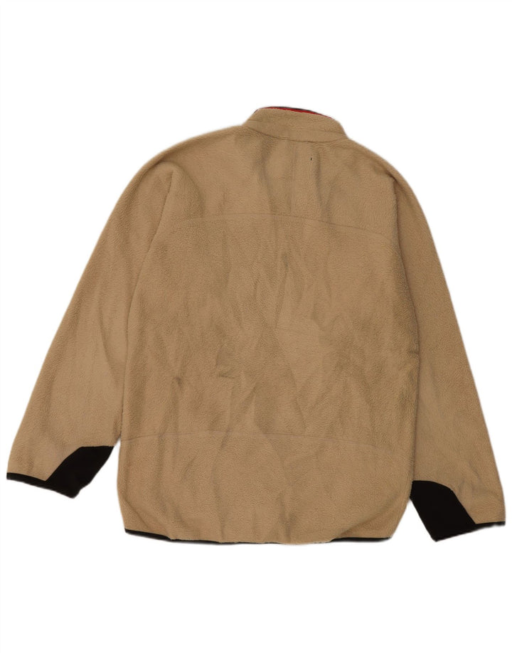 FILA Ανδρικό Fleece Jacket UK 36 Small Beige Colourblock Polyester