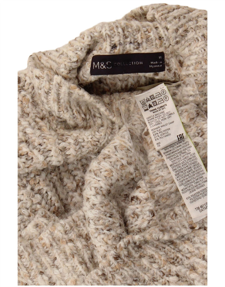 Marks & Spencer Γυναικείο πουλόβερ με λαιμό χελώνα UK 14 Medium Beige