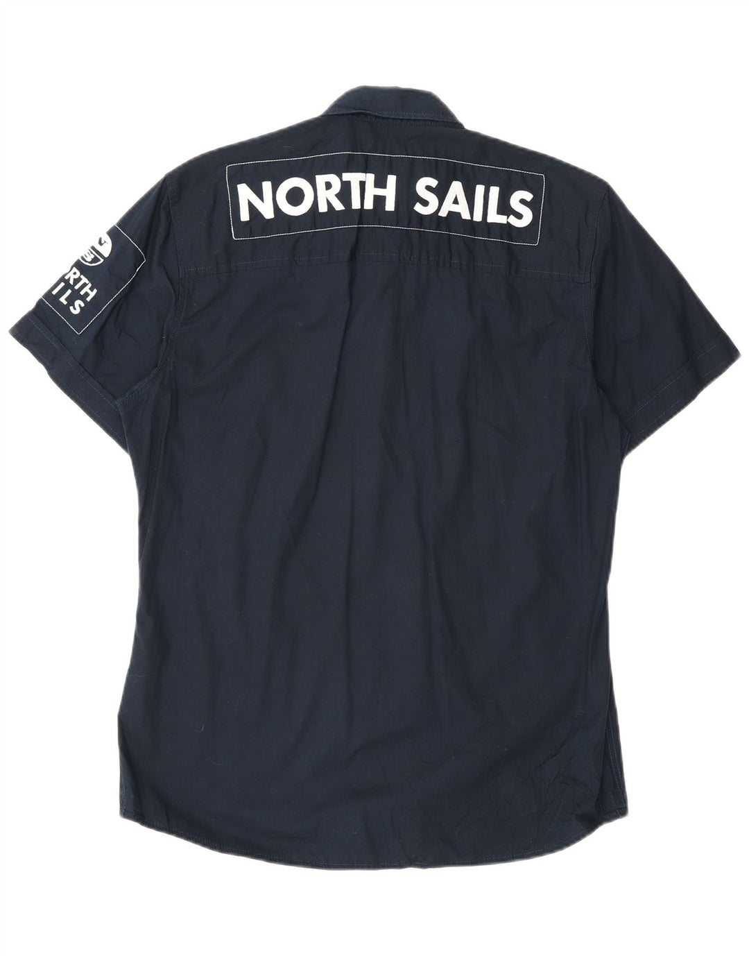 Ανδρικό κοντομάνικο πουκάμισο North Sails, γραφικό, μεσαίο μπλε βαμβακερό