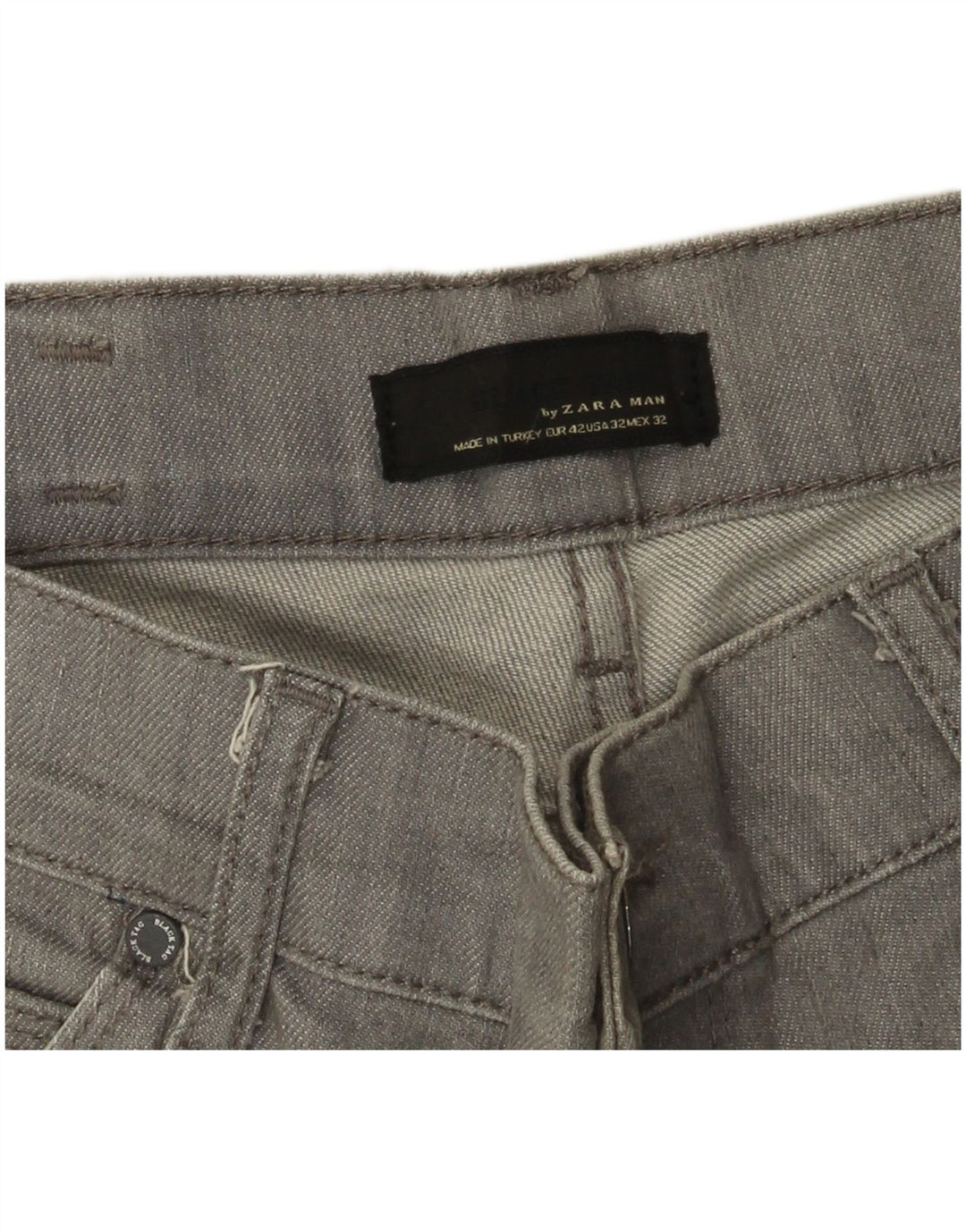 Zara Ανδρικό τζιν ίσιο EU 42 Large W32 L32 Γκρι