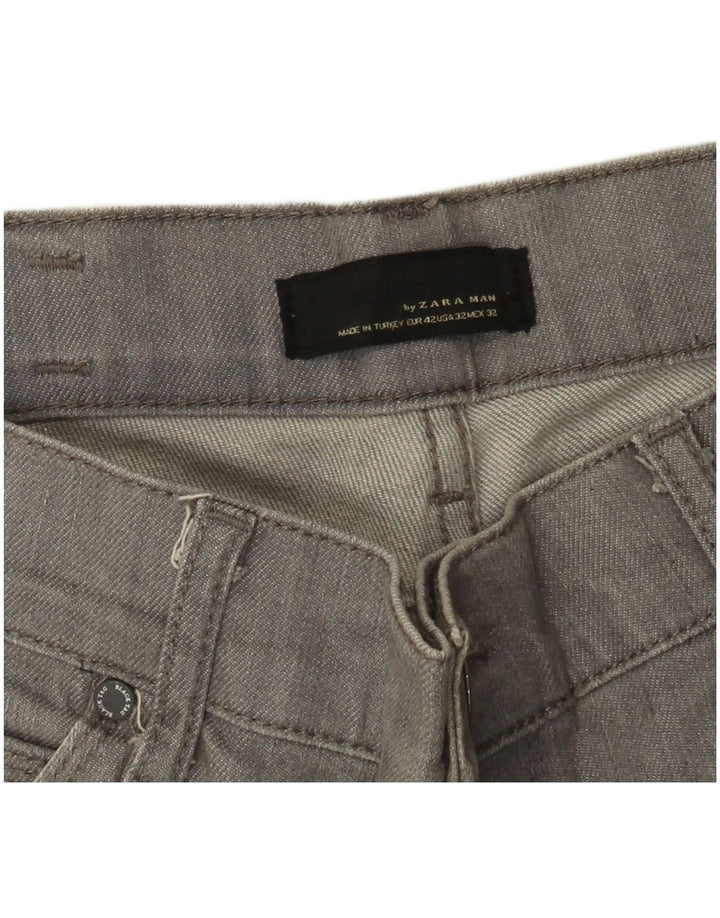 Zara Ανδρικό τζιν ίσιο EU 42 Large W32 L32 Γκρι