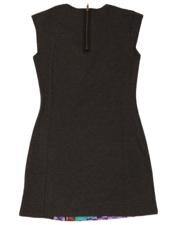 Γυναικείο αμάνικο φόρεμα DESIGUAL UK 14 Medium Grey Patchwork