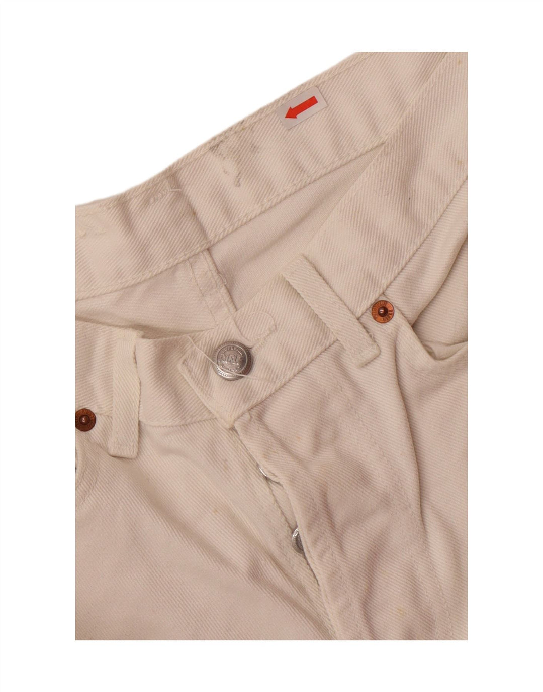 RIFLE Womens Straight Jeans W30 L29 White Cotton Vintage Rifle and Second-Hand Rifle from Messina Hembry 