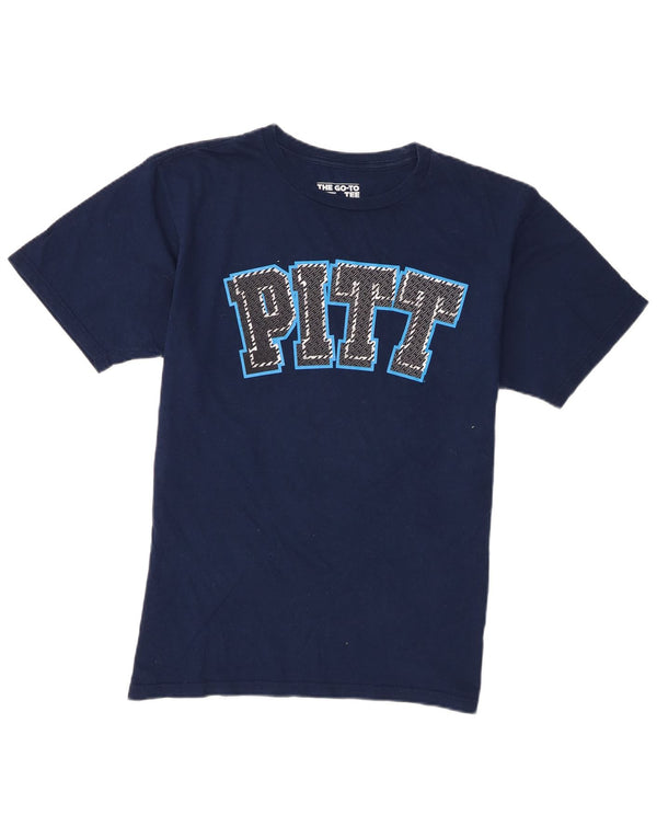 Ανδρικό γραφικό T-Shirt Adidas Top Large Navy Blue από βαμβάκι