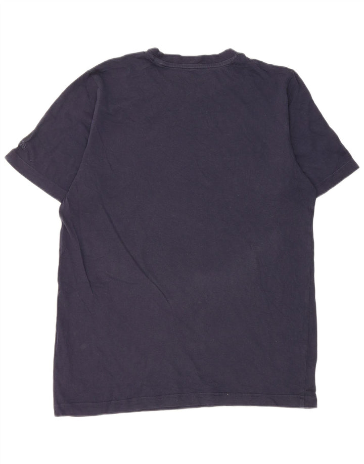 Ανδρικό γραφικό T-Shirt Adidas Top από μεσαίο μπλε ναυτικό βαμβακερό