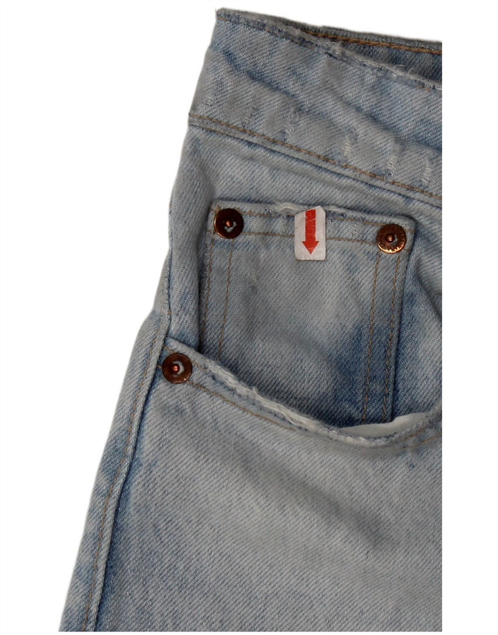 ZARA Γυναικείο ίσιο τζιν EU 34 2XS W24 L26 Μπλε βαμβακερό