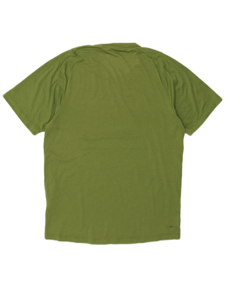 Adidas Ανδρικό T-Shirt Climalite Top Μικρό πράσινο βαμβακερό