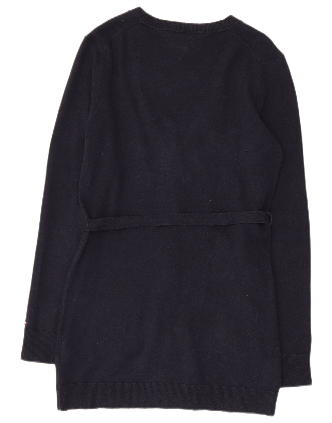 TOMMY HILFIGER Γυναικείο πουλόβερ ζακέτα UK 12 μεσαίο μπλε βαμβακερό