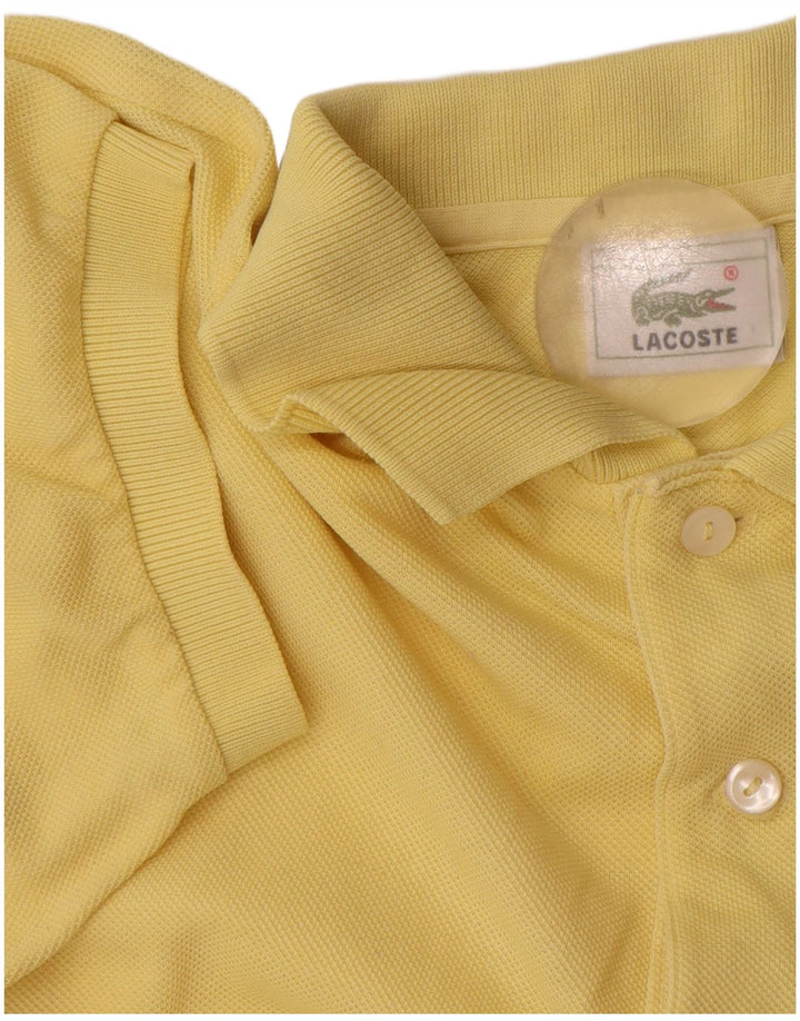 Ανδρικό μπλουζάκι πόλο Lacoste, μέγεθος 3, μικρό κίτρινο βαμβακερό