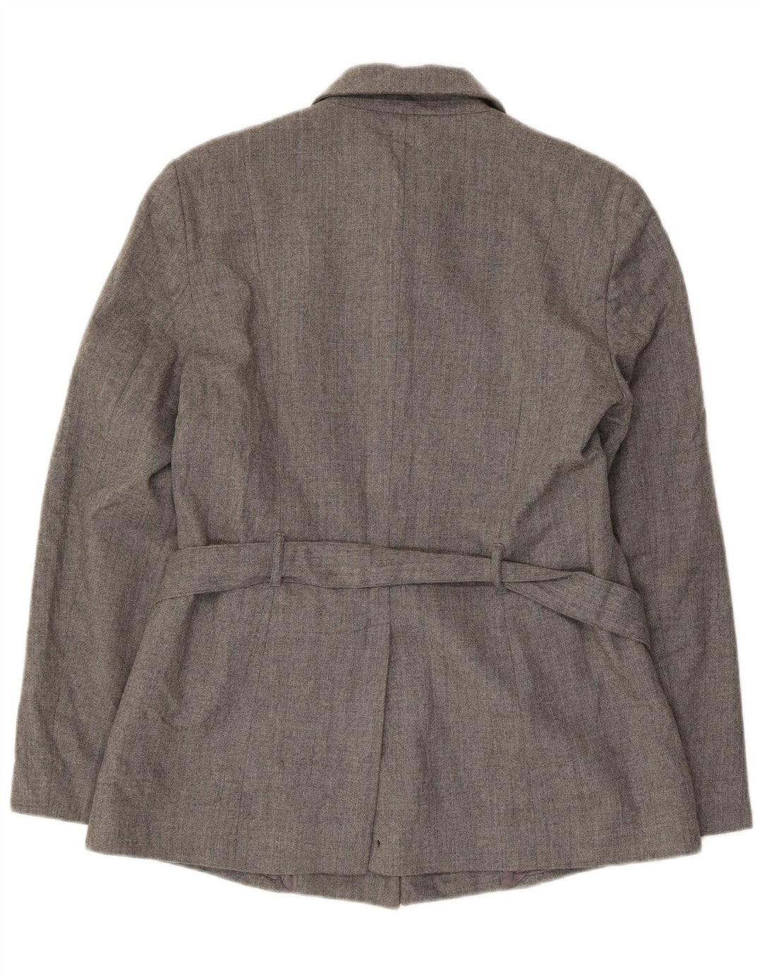 Benetton Γυναικείο Μπουφάν Blazer 5 κουμπιών IT 44 Μέτριο Γκρι Παρθένο Μαλλί