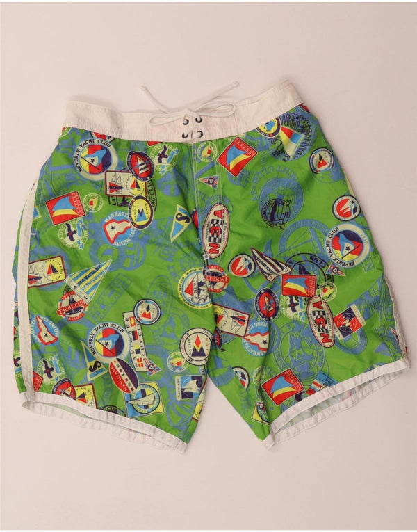NAVIGARE Mens Graphic Swimming Shorts IT 50 Large Green