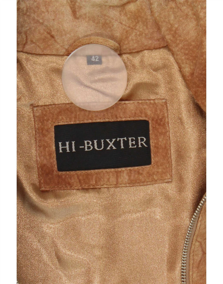 HI-Buxter Γυναικείο Suede Jacket IT 42 Δερμάτινο Μεσαίο Καφέ