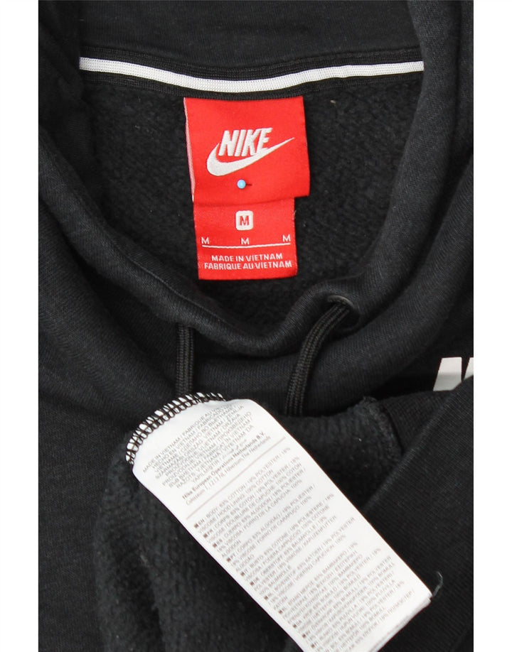 Ανδρικό γραφικό φούτερ NIKE, μεσαίο μαύρο βαμβακερό