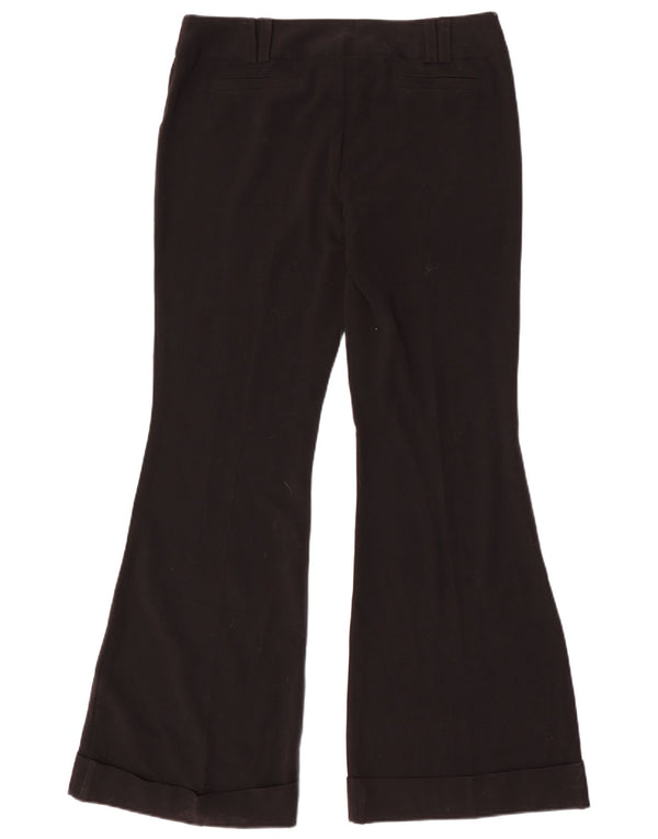 Topshop Γυναικείο Flare Casual Παντελόνι UK 12 Medium W32 L33 μαύρο πολυεστέρα