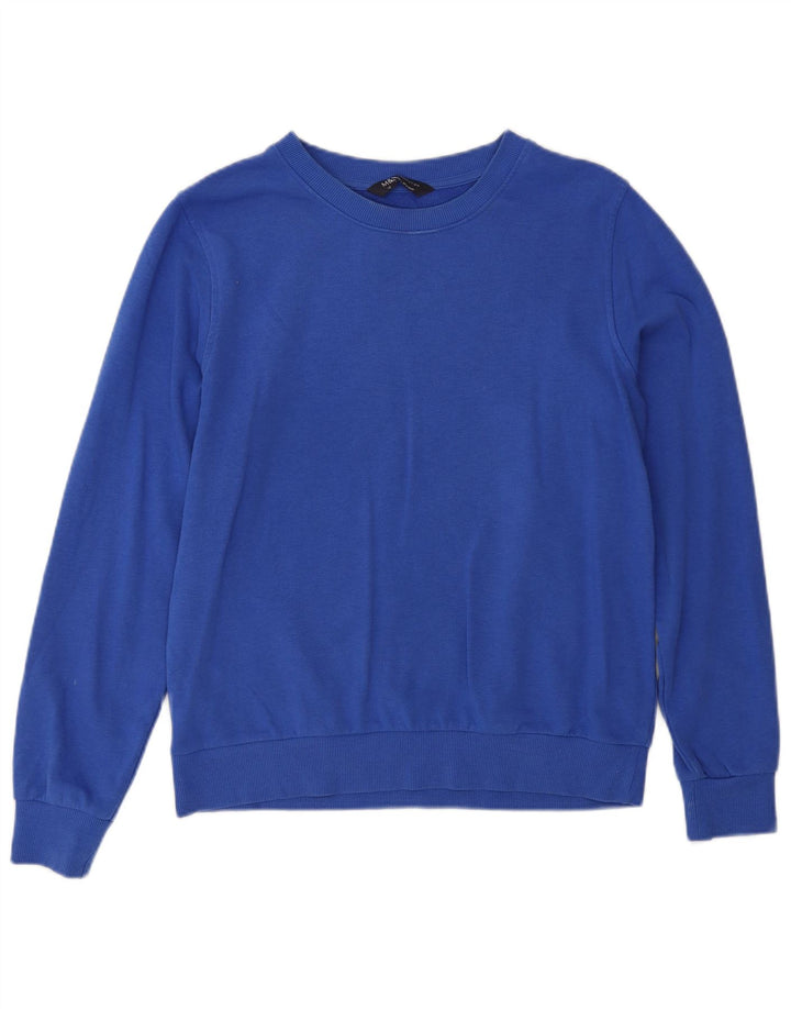 Marks & Spencer Γυναικεία φούτερ υπερμεγέθη Jumper UK 10 Small Blue Cotton