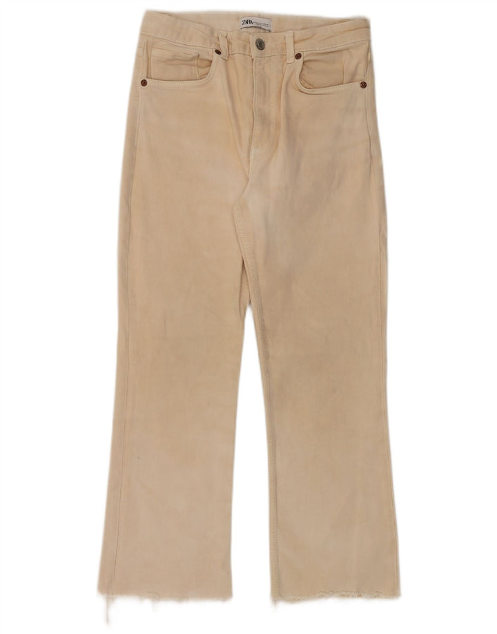 Zara Γυναικείο Bootcut Casual Παντελόνι EU 40 Medium W30 L26 Beige
