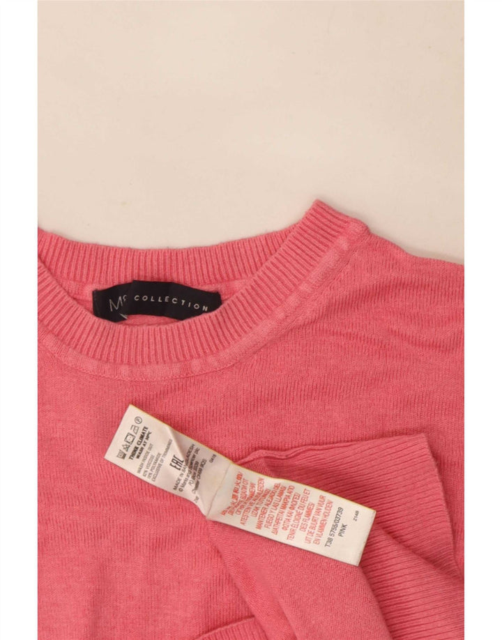 Marks & Spencer Γυναικείο πουλόβερ με λαιμόκοψη UK 8 Small Pink
