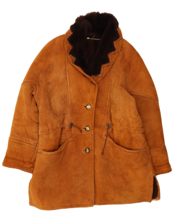 Vintage Γυναικείο Oversized Παλτό Shearling IT 44 Μεσαίο Καφέ