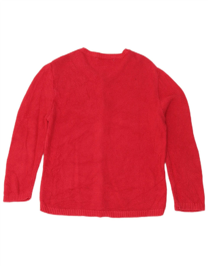 Zara Γυναικεία Ζακέτα UK 10 Small Red Viscose