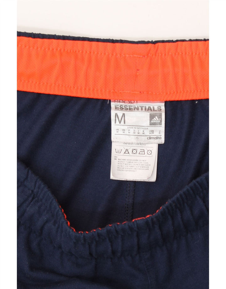 Ανδρικό αθλητικό σορτς Adidas Climalite από μεσαίο μπλε ναυτικό πολυεστέρα