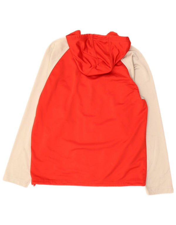 Γραφικό πουλόβερ με κουκούλα ADIDAS για αγόρια 13-14 ετών Κόκκινο χρώμα