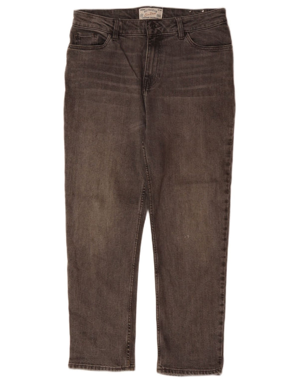 FAT FACE Γυναικείο Chesham Girlfriend Cropped Jeans UK 10 Small W30 L24 Grey