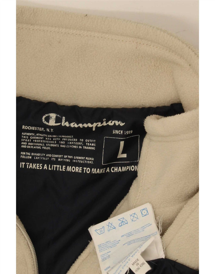 Champion Γυναικείο Fleece Jacket UK 16 Large Beige Polyester